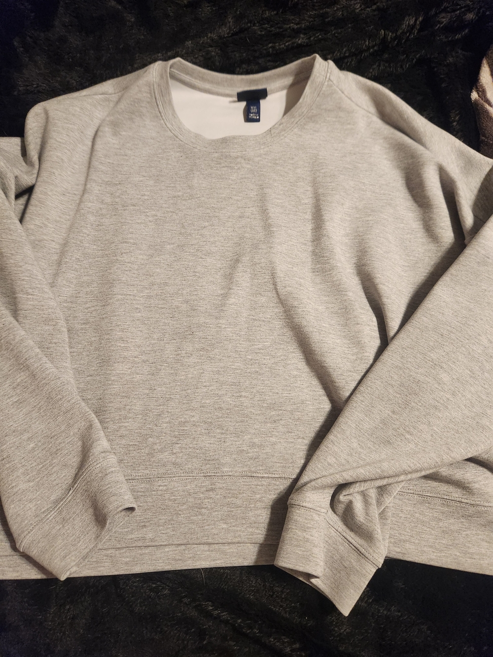 Womens  Light Gray Crewneck Sweatshirt